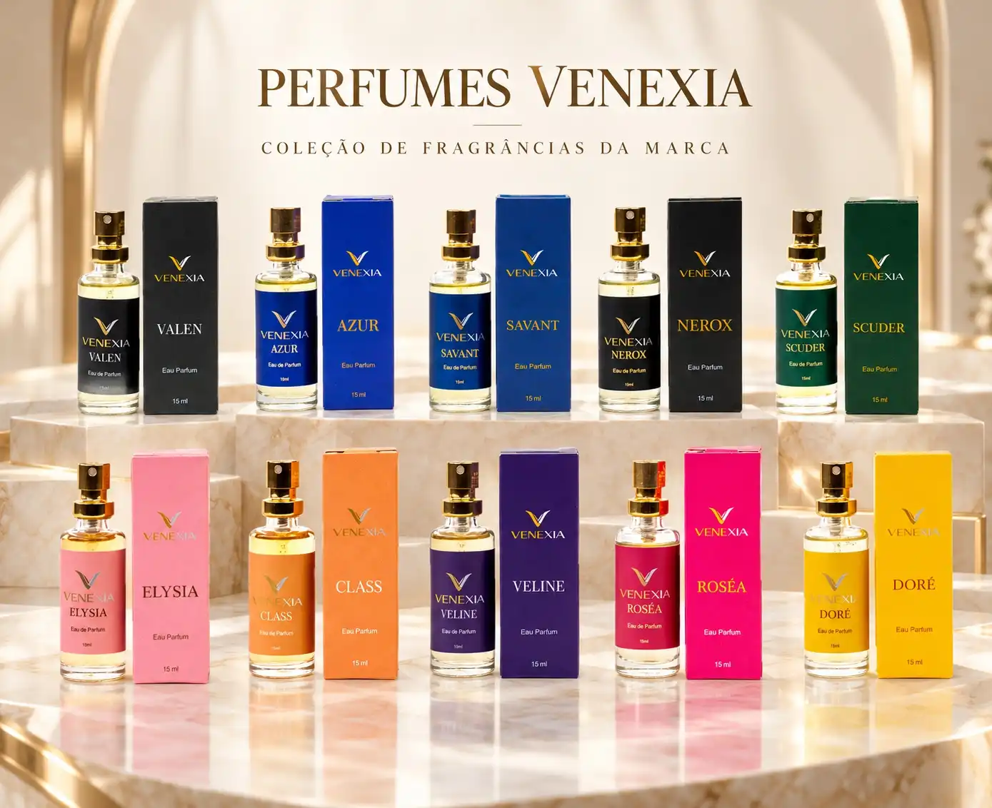 Perfumes Venexia - coleção de fragrâncias da marca
