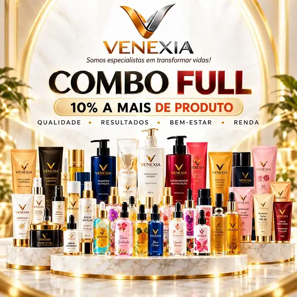 Combo Full Venexia com seleção ampliada de perfumes e cosméticos