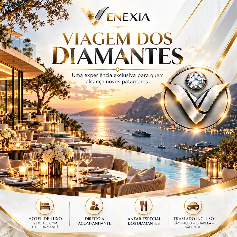 Experiência de viagem e reconhecimento Diamante Venexia em Ilhabela